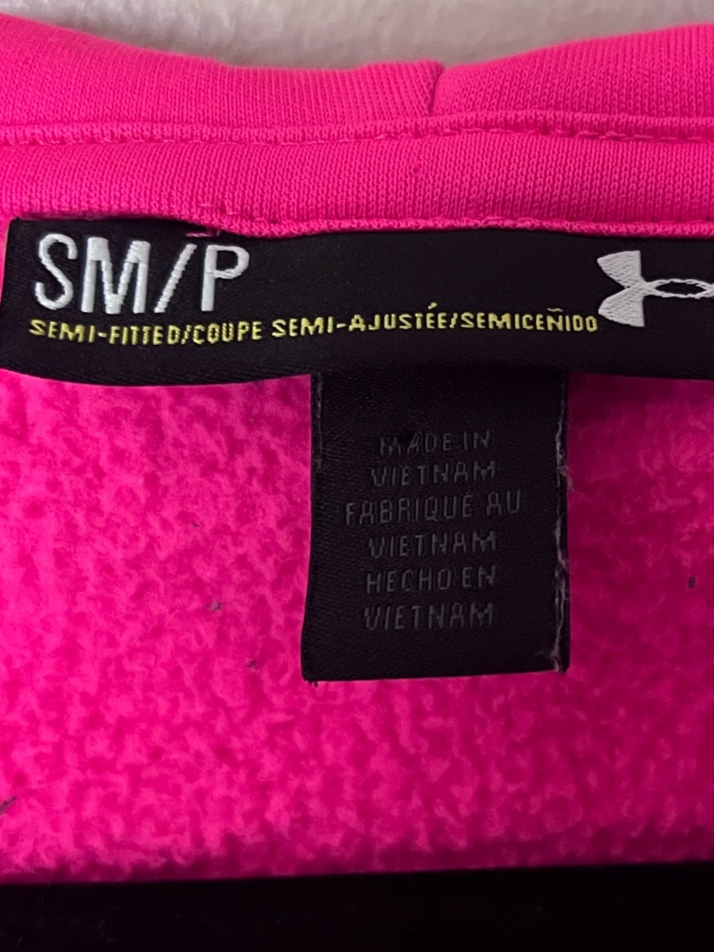 Under Armour Bright Pink Full-Zip Hoodie - Picture 3 of 3